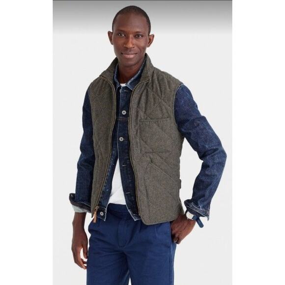 J. Crew Other - J. Crew Mens Medium Sussex Primaloft Quilted Vest Outerwear Outdoors Neutral